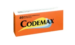 Codemax -lakritsin makuinen imeskelytabletti -eri kokoja