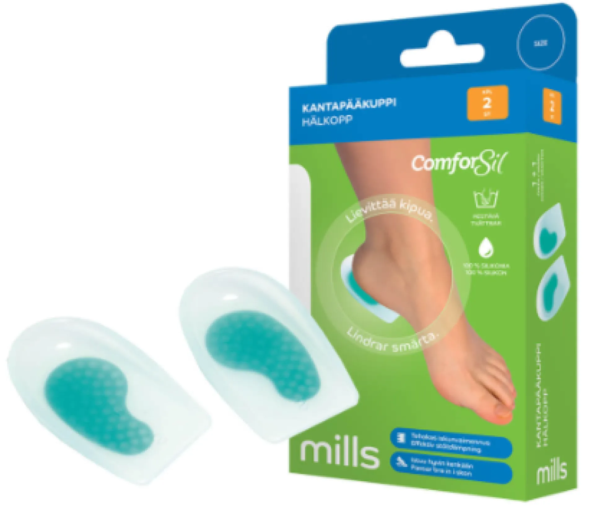 Comforsil Kantapääkuppi eri kokoja 2 kpl