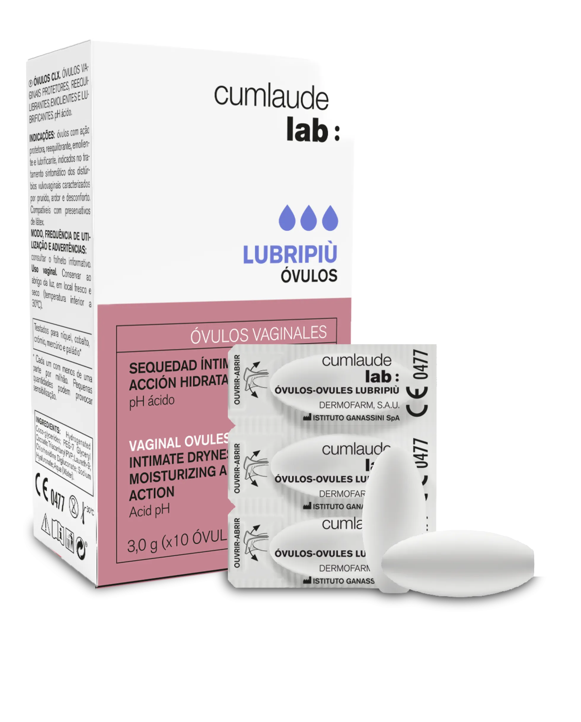 Cumlaude Lab Lubripiù Ovules -emätinpuikot 10 x 3 g