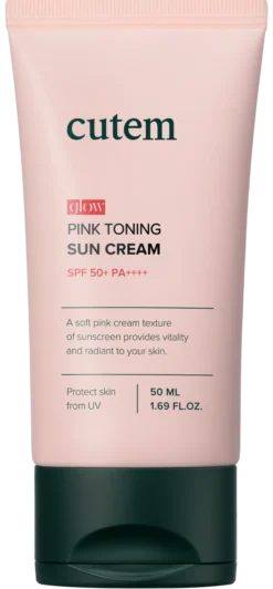 Cutem Glow Pink Toning Sun Cream (SPF50+ PA++++) aurinkovoide 50 ml
