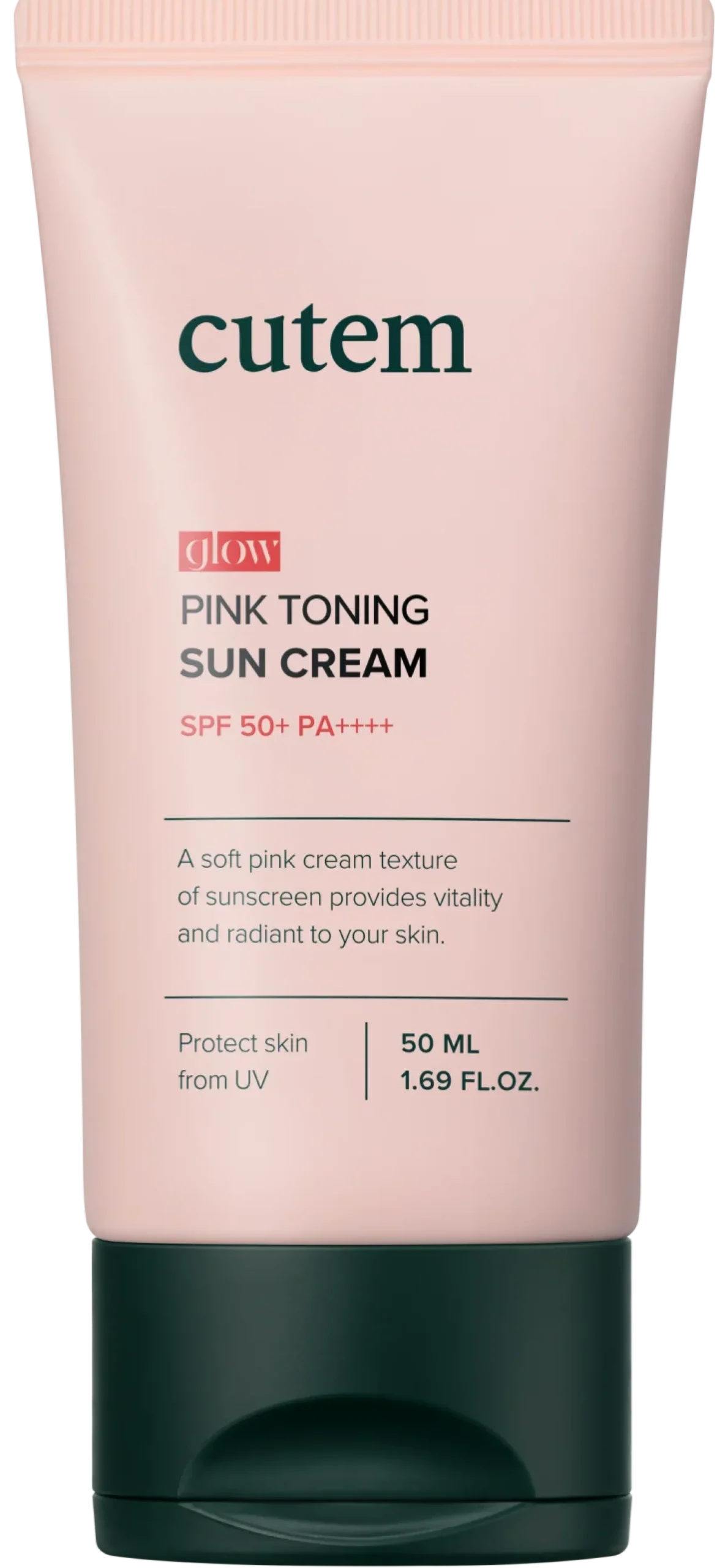 Cutem Glow Pink Toning Sun Cream (SPF50+ PA++++) aurinkovoide 50 ml