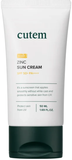 Cutem Mild Zinc Sun Cream SPF50+ PA++++ aurinkovoide 50 ml