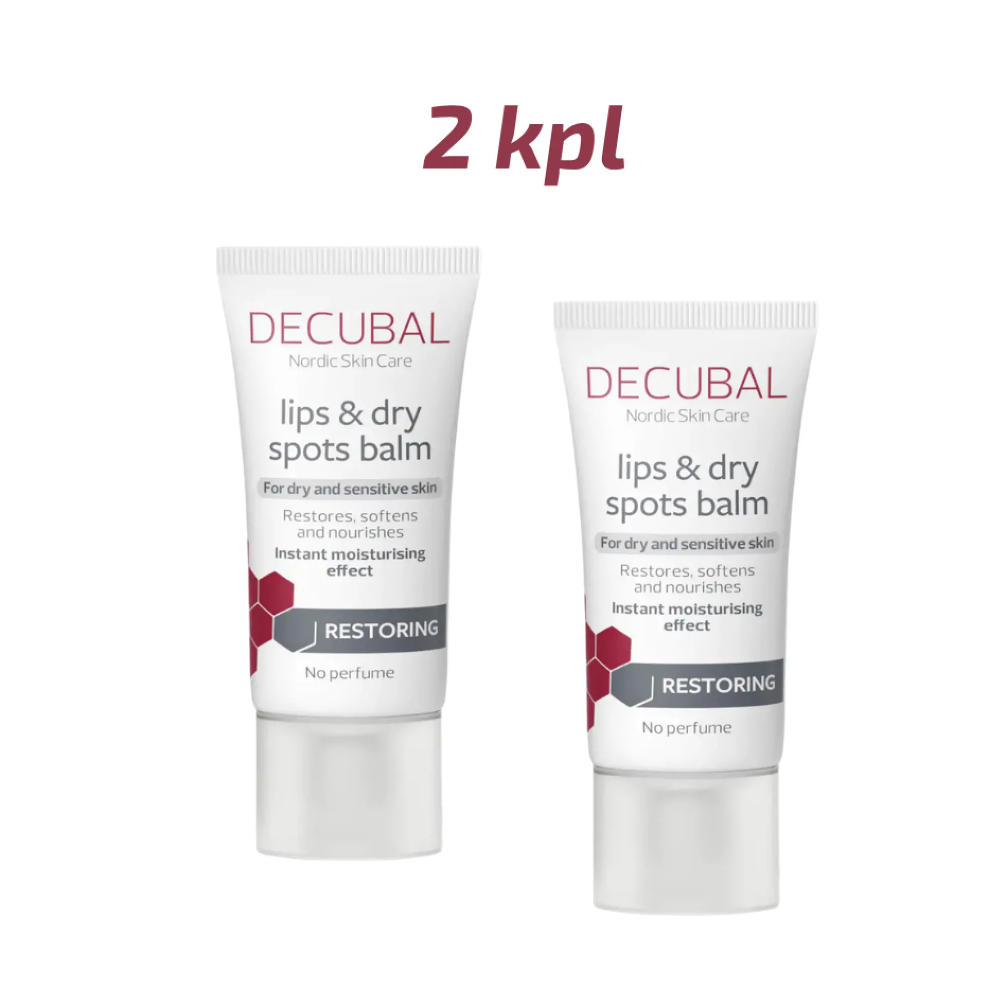 Decubal Restoring Lips & Dry Spots Balm säästöpakkaus 2 x 30 ml