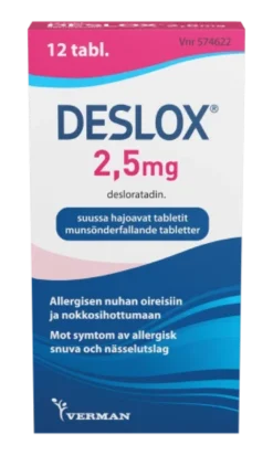 Deslox 2,5 mg suussa hajoavat tabletit 12 tbl