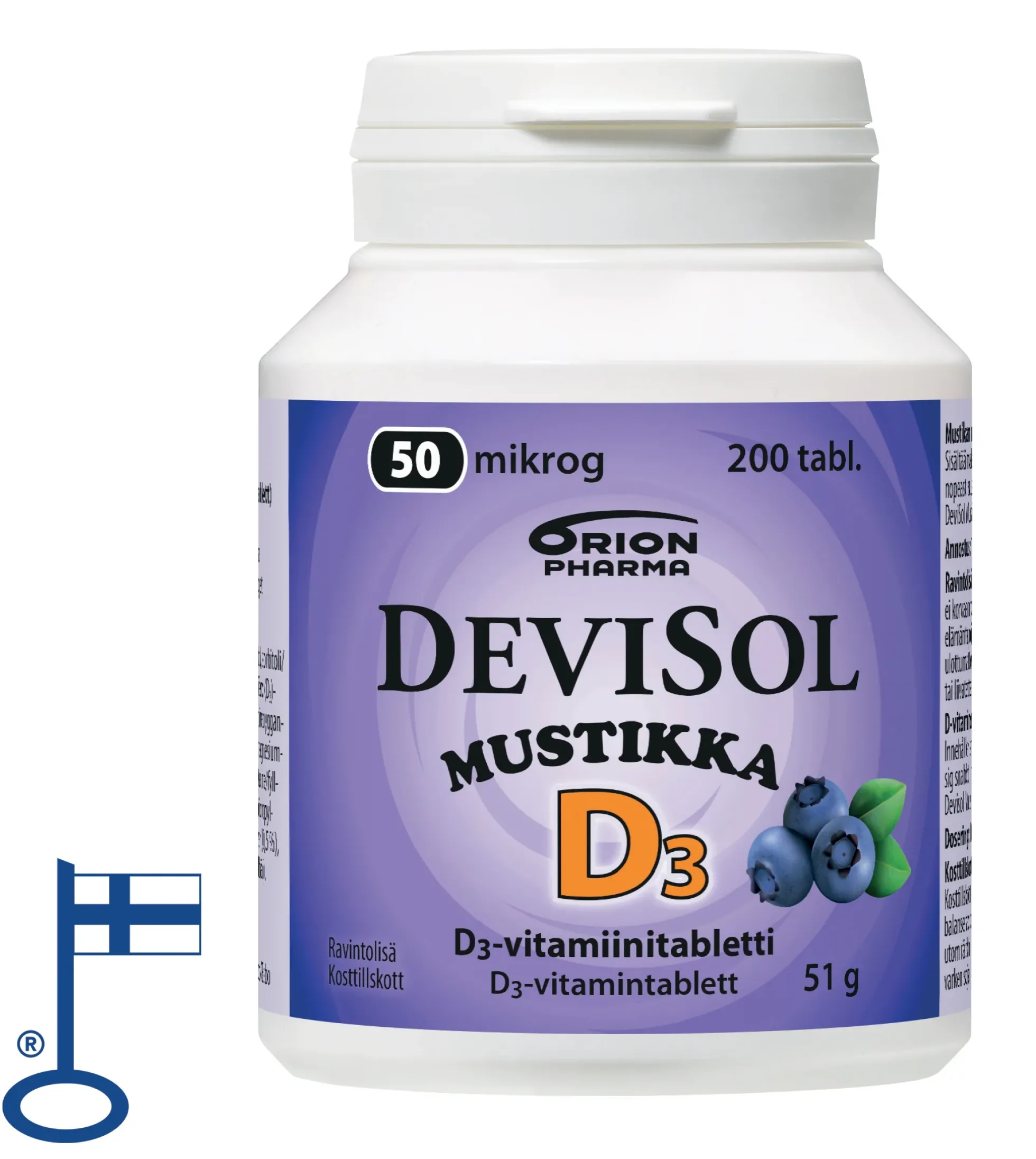 Devisol Mustikka 50 mikrog imeskelytabletti 200 kpl