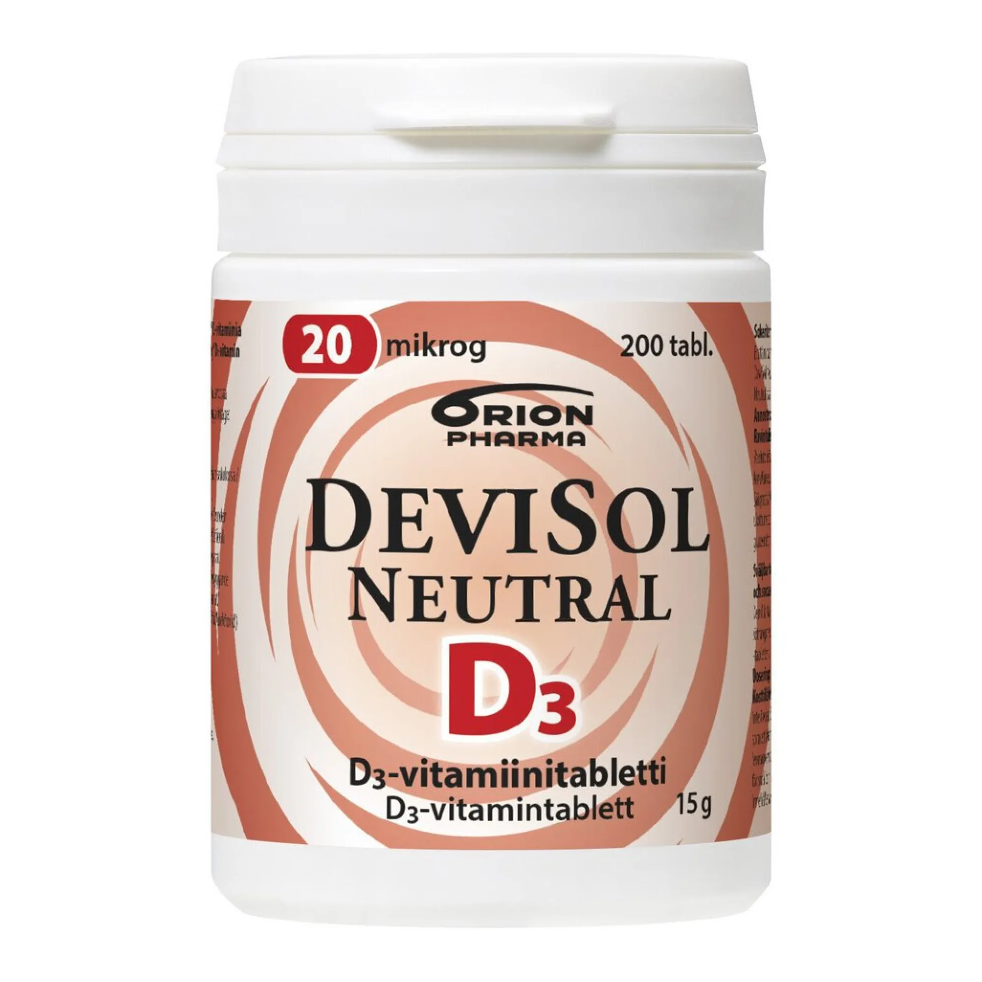 DeviSol Neutral 20 mikrog 200 tablettia