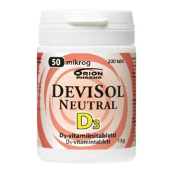 DeviSol Neutral 50 mikrog 200 tablettia