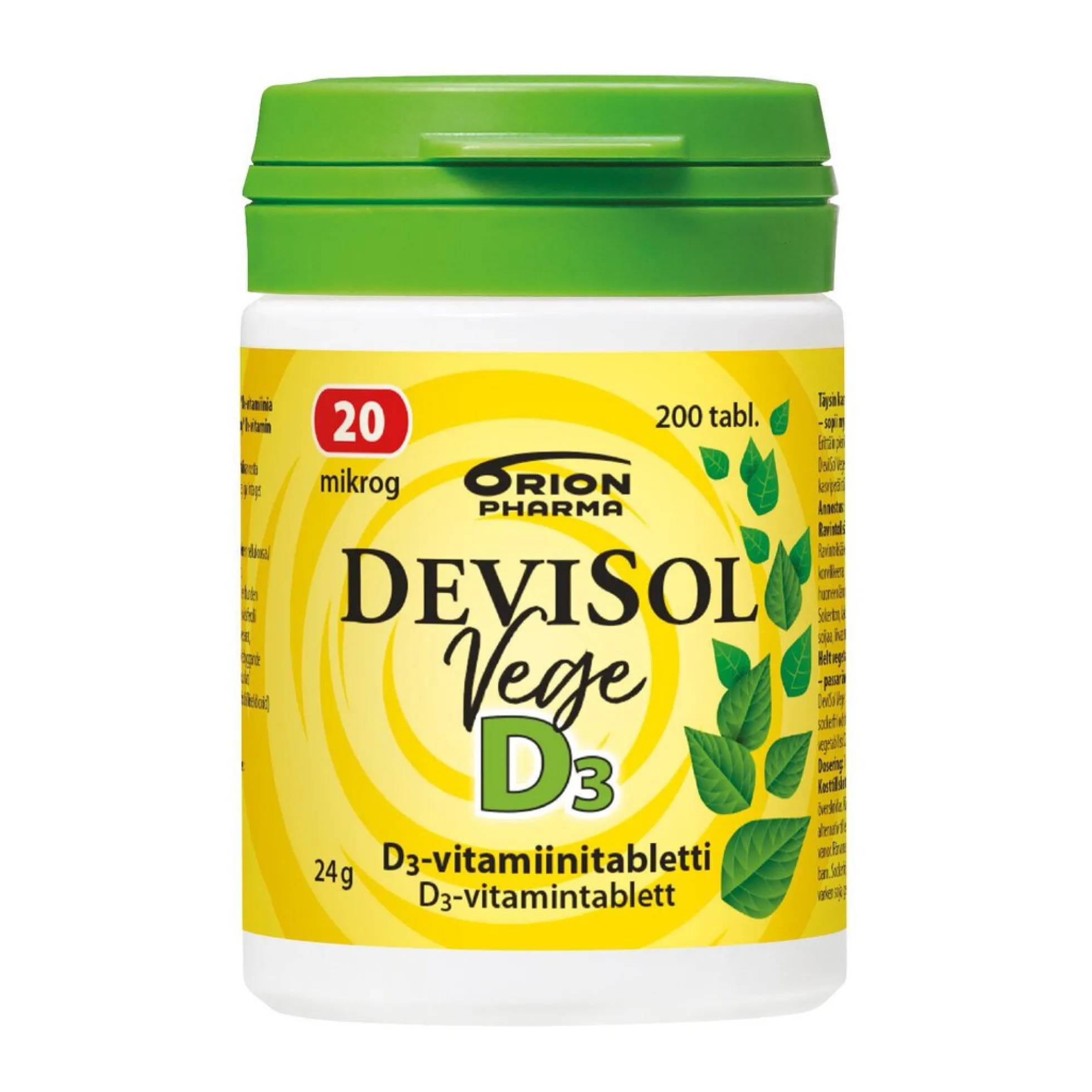 DeviSol Vege 20 mikrog 200 tablettia