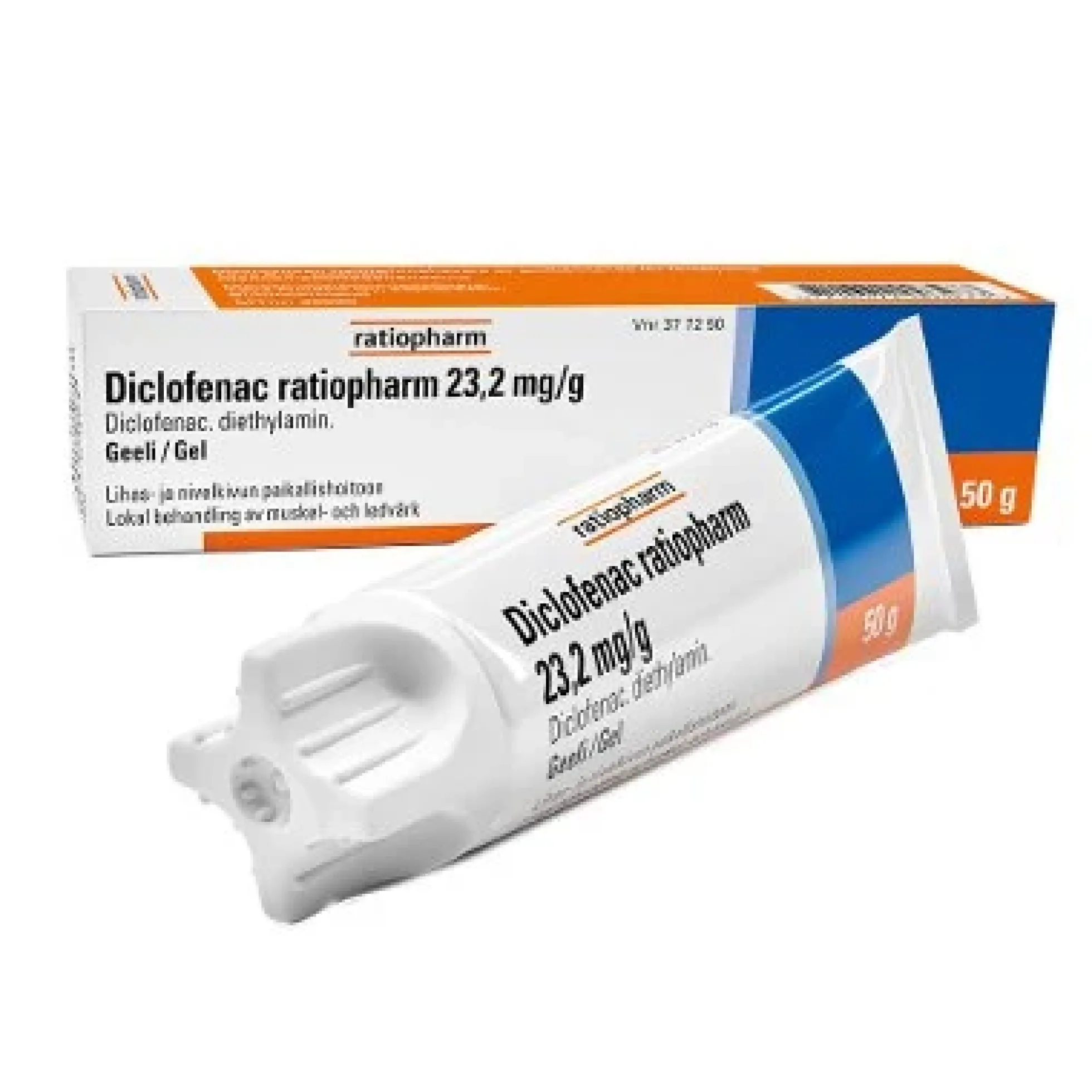 Diclofenac Ratiopharm geeli 23,2 mg/g - eri kokoja
