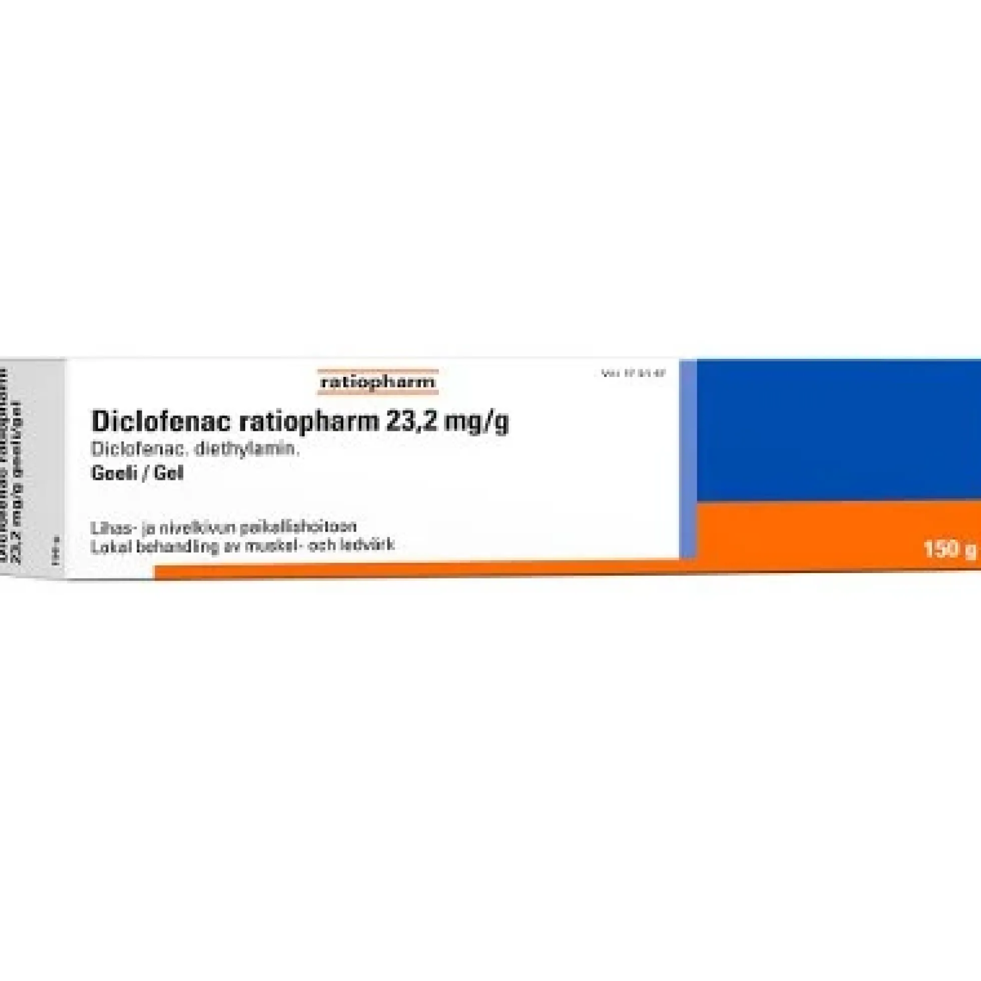 Diclofenac Ratiopharm geeli 23,2 mg/g - eri kokoja