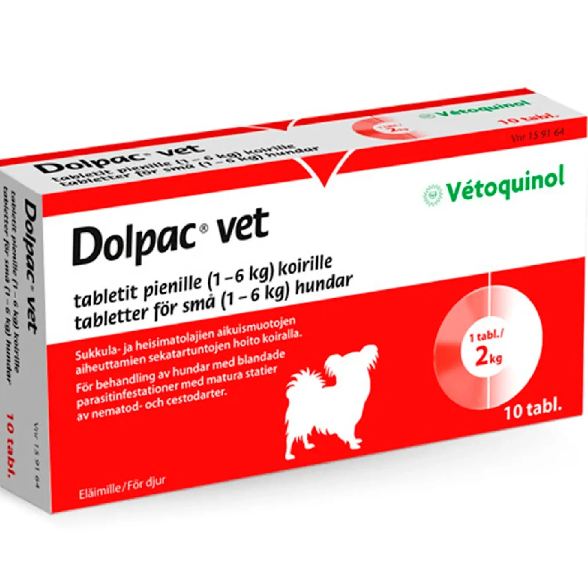 Dolpac Vet tabletit pienille koirille - 40,06/9,99/10 mg