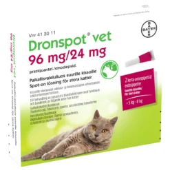 Dronspot vet paikallisvaleluliuos kissoille -Eri pakkauskokoja