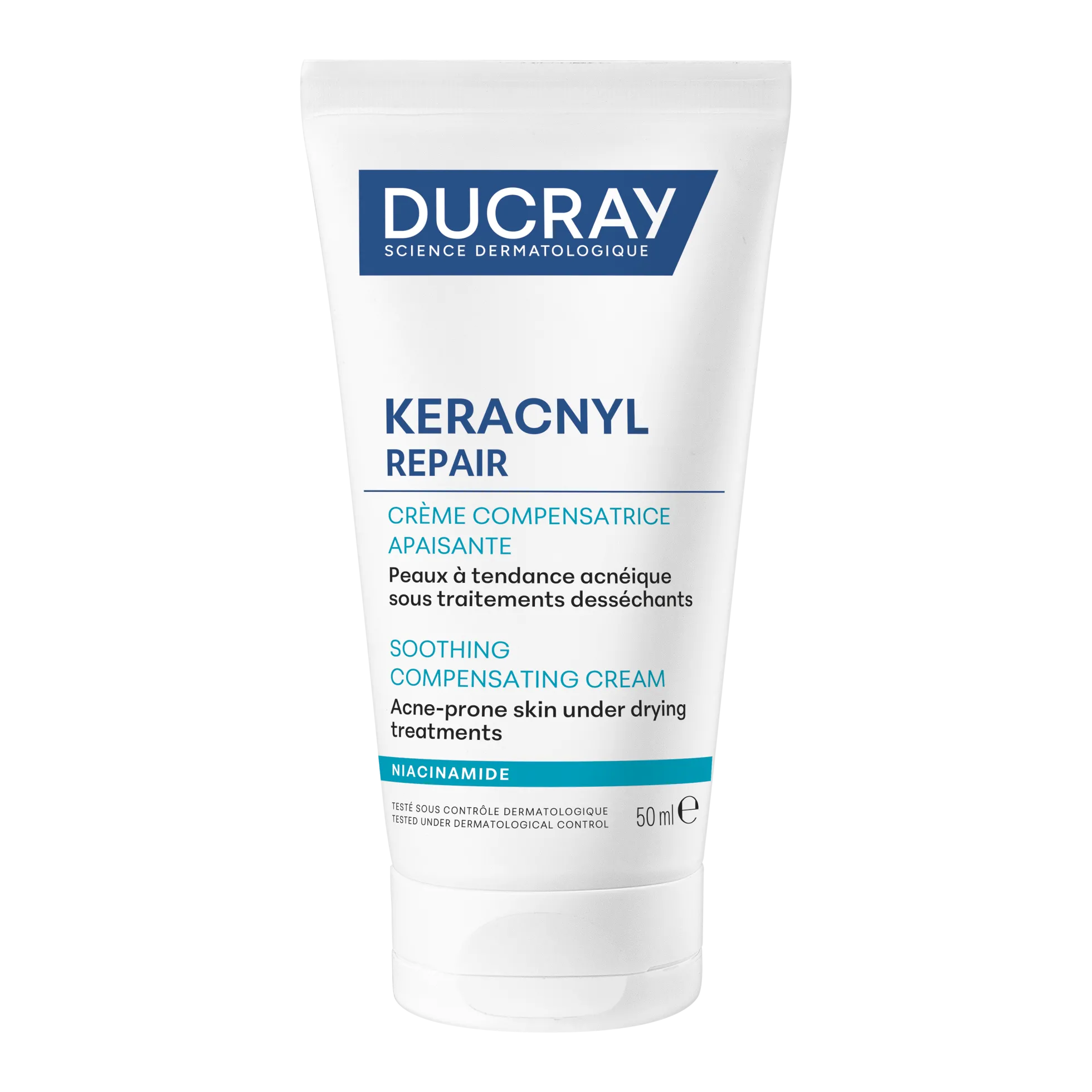 Ducray Keracnyl Repair Cream- kosteuttava hoitovoide kuivalle, epäpuhtaalle iholle