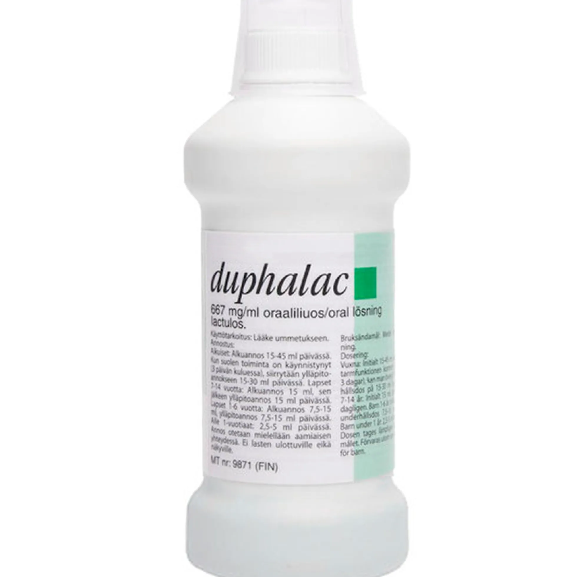 Duphalac 667 mg/ml -oraaliliuos -eri kokoja