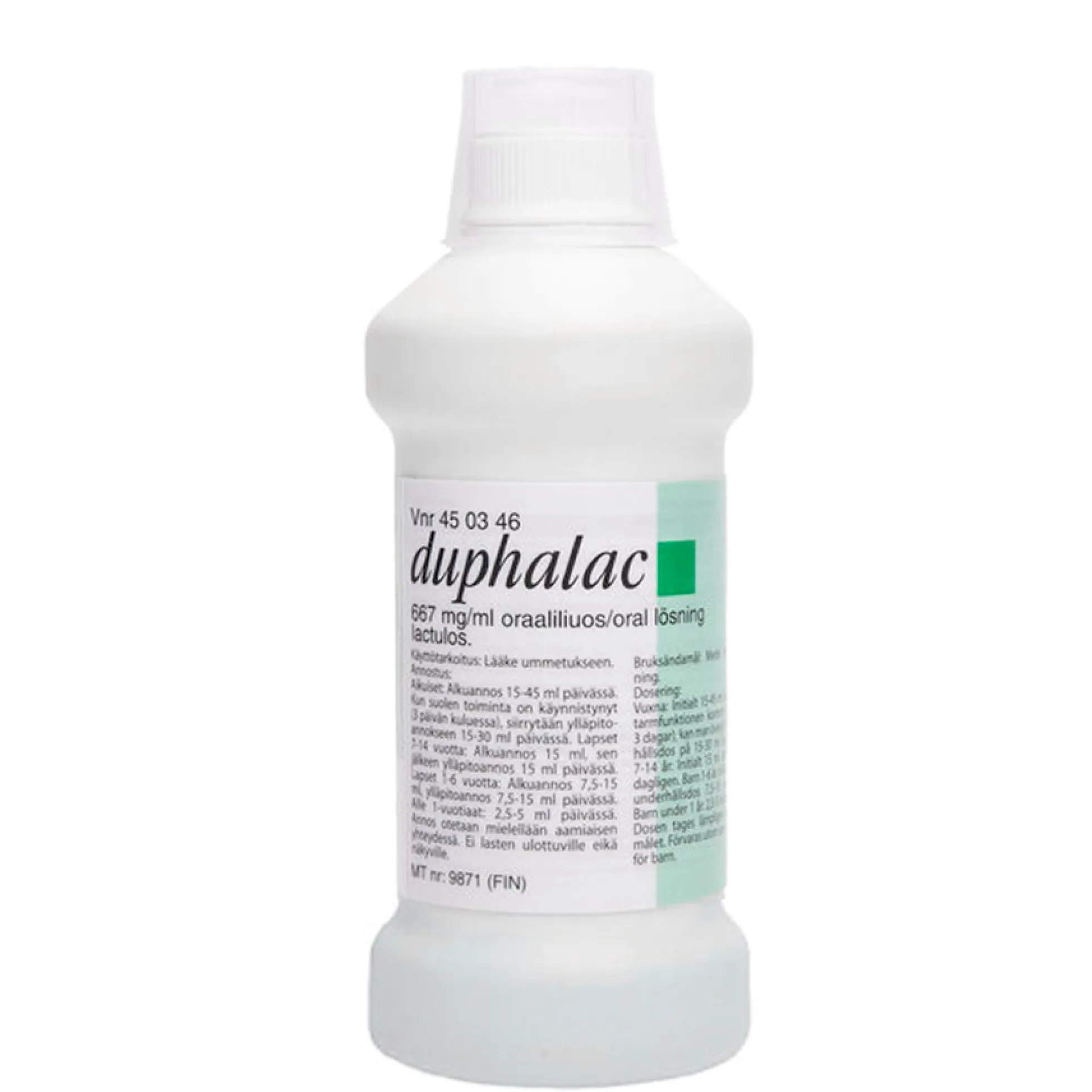 Duphalac 667 mg/ml -oraaliliuos -eri kokoja