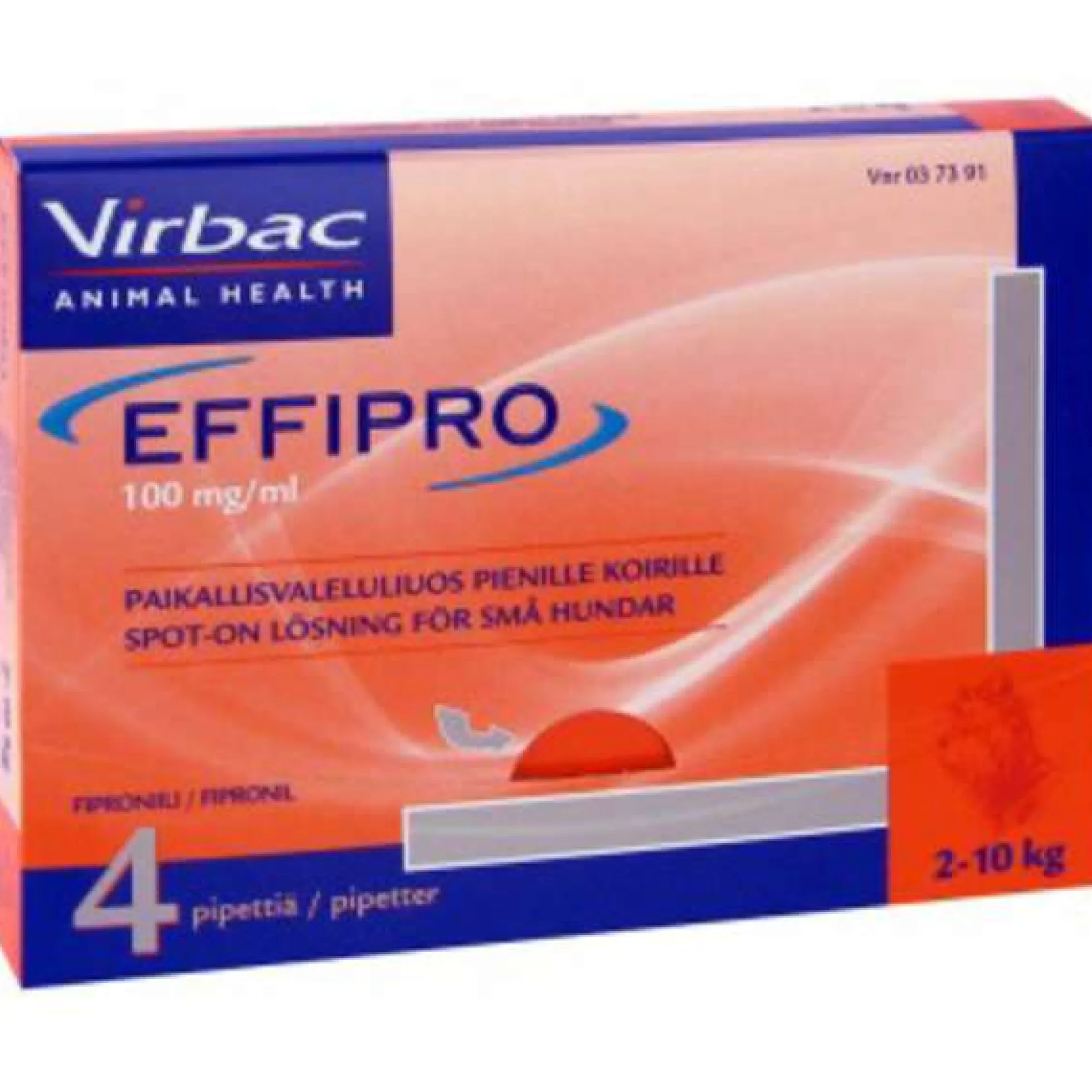 EFFIPRO 100 mg/ml liuos ulkoloisten häätöön koirille 4 pipettiä painon mukaan -eri vaihtoehtoja