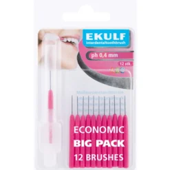Ekulf hammasväliharja ph ABC 0,4 pinkki