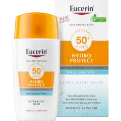 Eucerin Sun Face Hydro SPF50+ Protect Ultra Light Fluid kevyt aurinkosuojavoide kasvoille 50ml