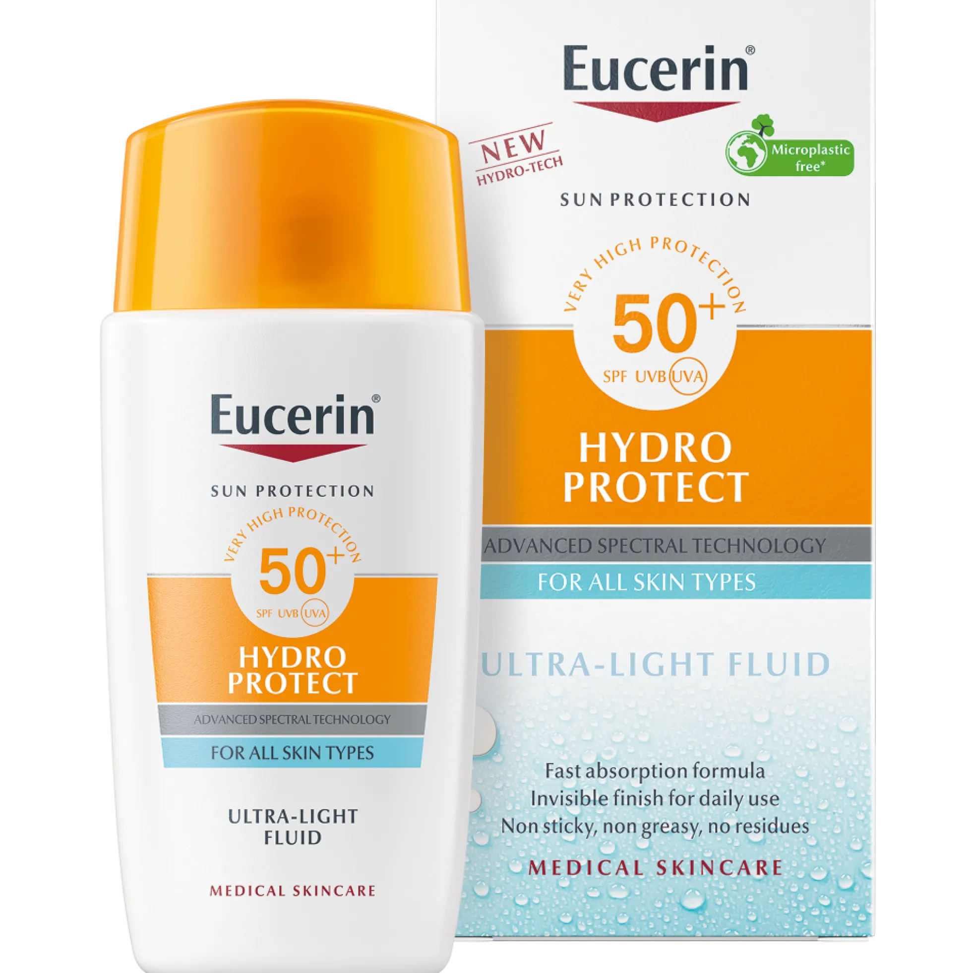 Eucerin Sun Face Hydro SPF50+ Protect Ultra Light Fluid kevyt aurinkosuojavoide kasvoille 50ml