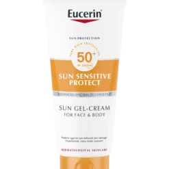 Eucerin Sun Sensitive Protect Sun Gel Cream SPF50+ aurinkovoide aurinkoihottumaan taipuvaiselle iholle