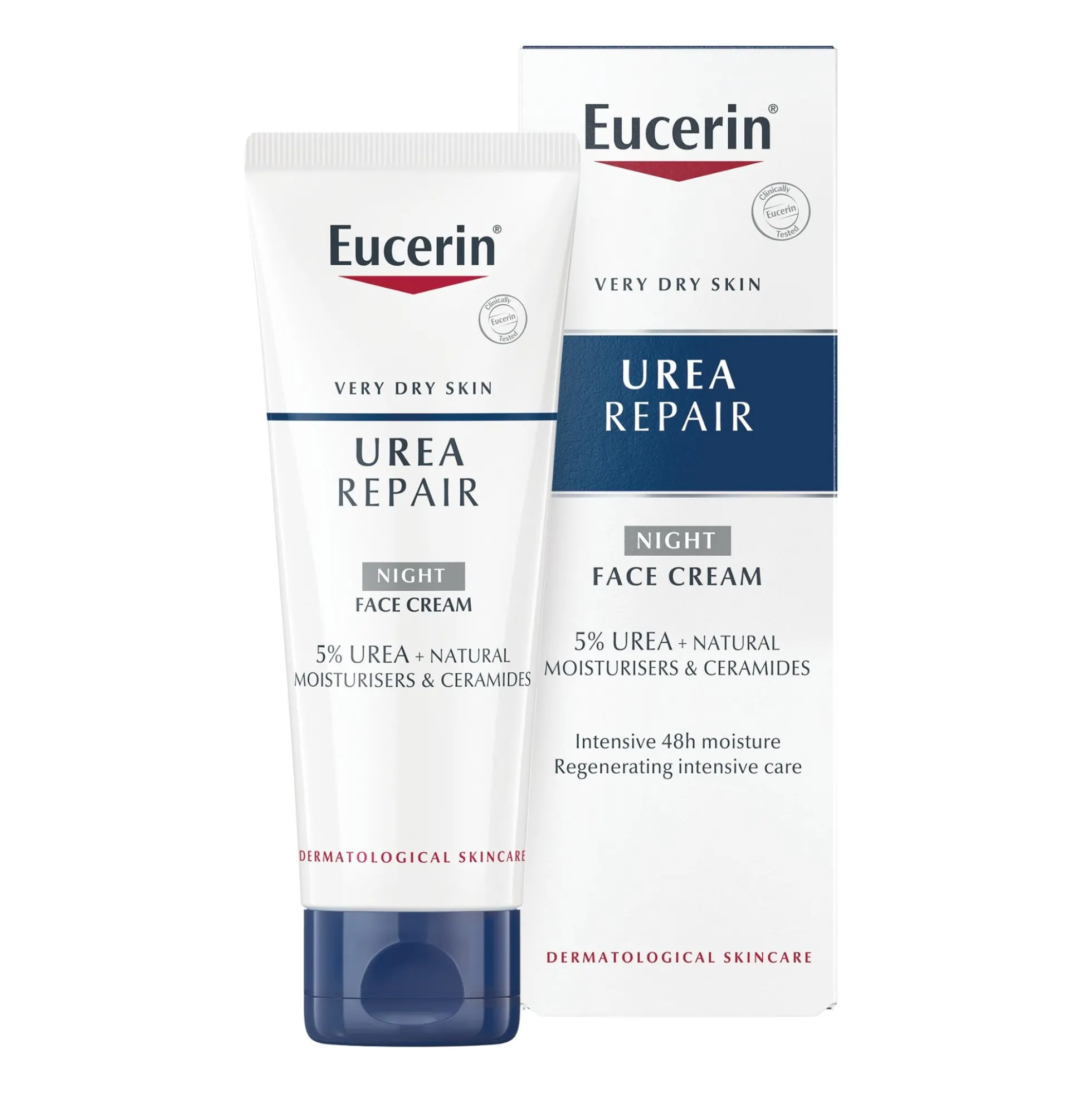 Eucerin UreaRepair 5% Urea Night Face Cream yövoide kuivalle iholle