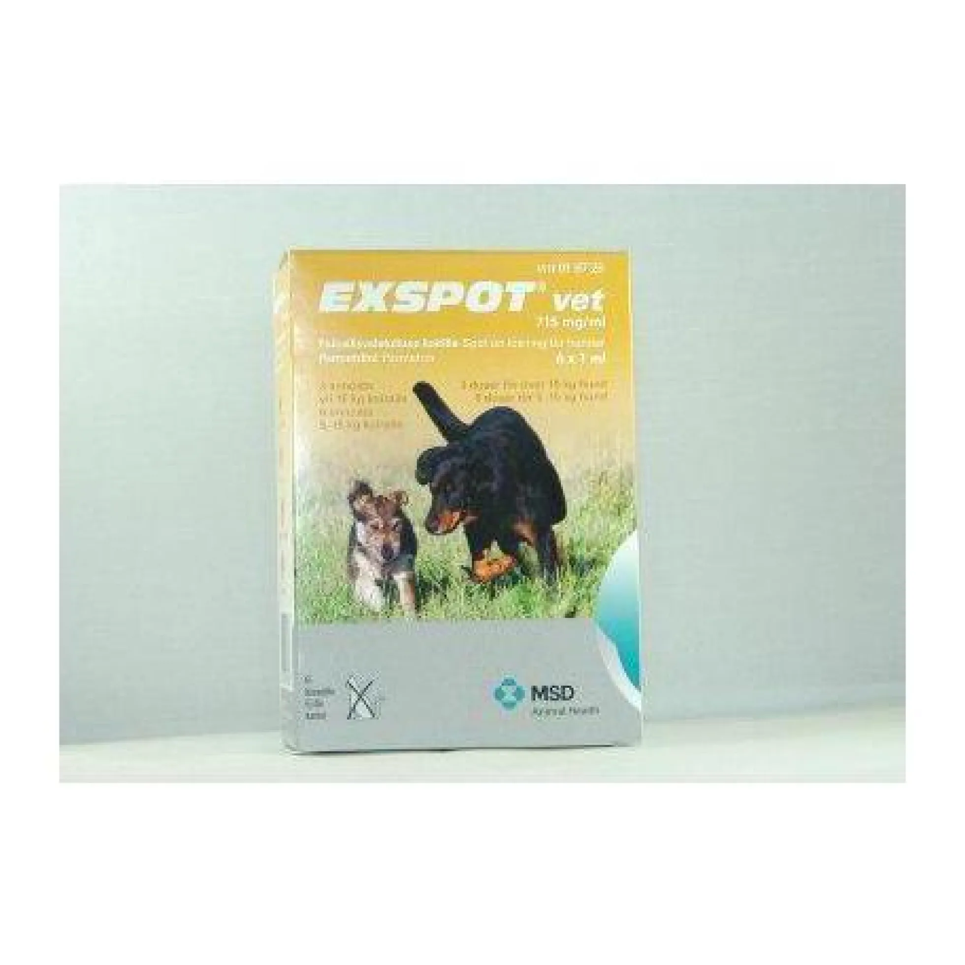 Exspot vet 715 mg/ml -paikallisvaleluliuos koirille -Eri kokoja