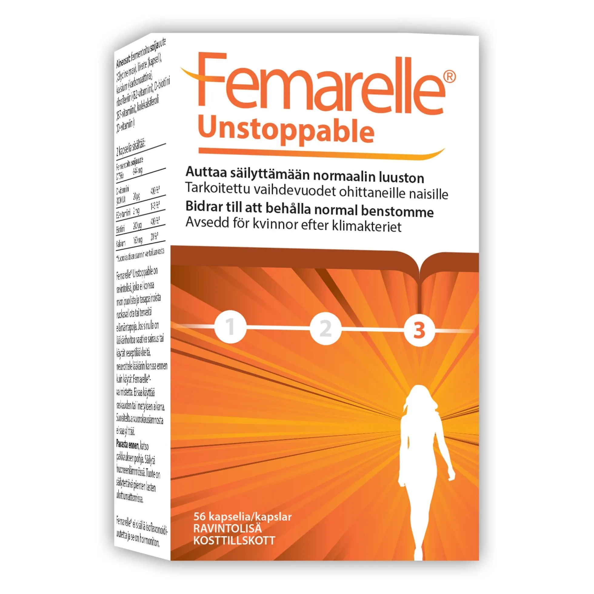 FEMARELLE Unstoppable 56 kaps - ravintolisä vaihdevuodet ohittaneille naisille