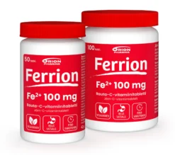 Ferrion 100 mg vahva ja pitkävaikutteinen rautavalmiste -Eri pakkauskokoja