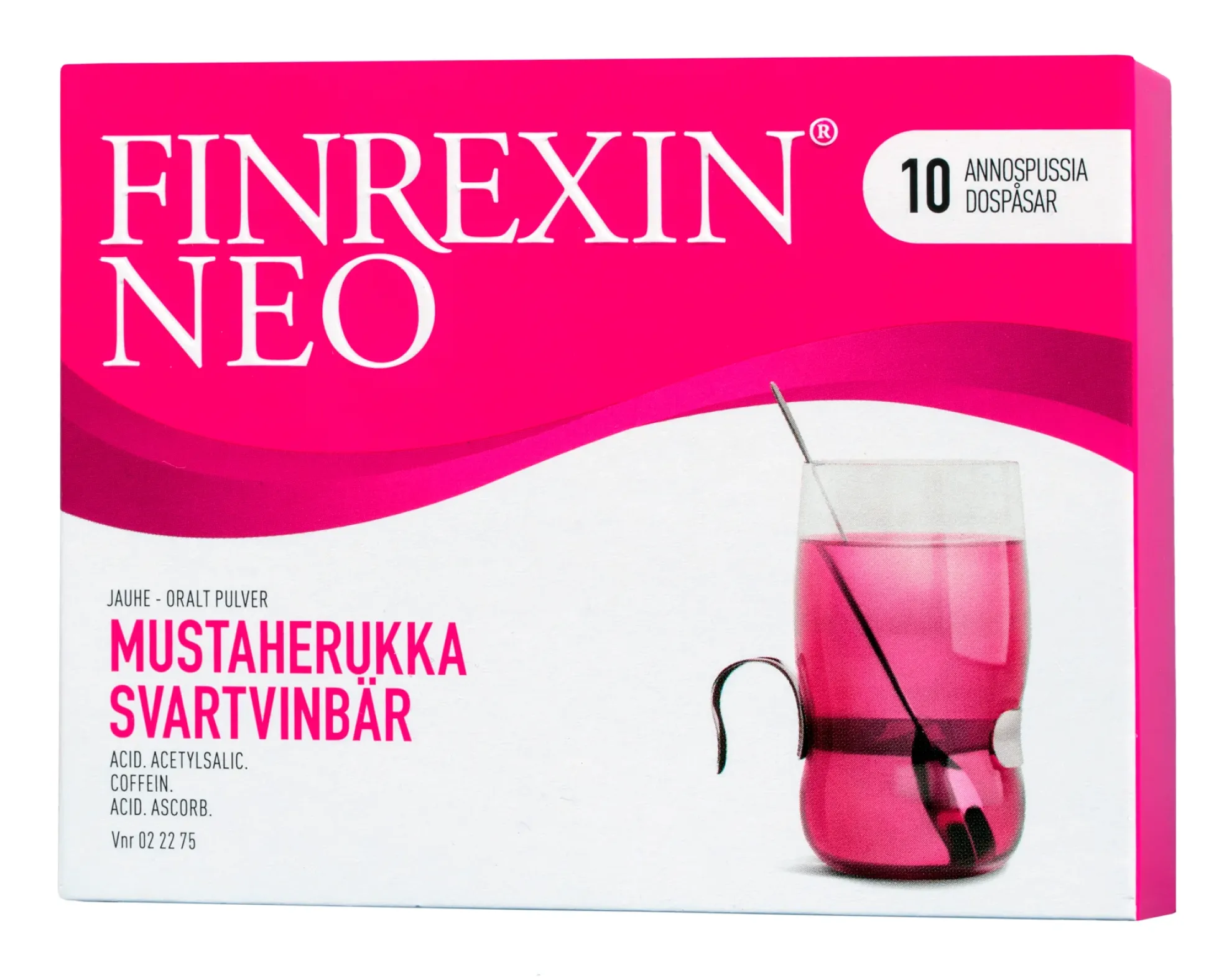 Finrexin Neo Mustaherukka flunssalääke juomajauhe