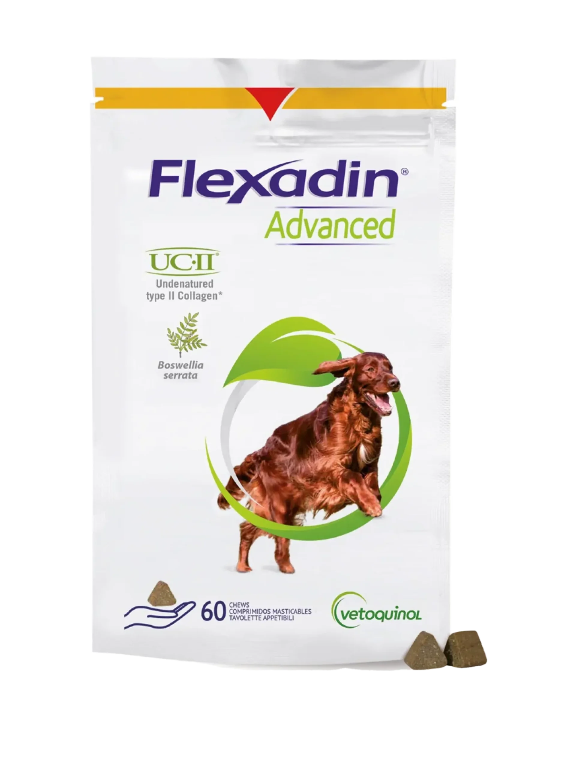 Flexadin Advanced -nivelravinne koirille -Eri pakkauskokoja