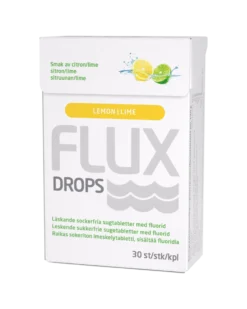 Flux Drops Lemon/Lime -imeskelytabletti kuivan suun hoitoon