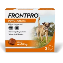FRONTPRO vet purutabletit koirien ulkoloisia vastaan 3 fol