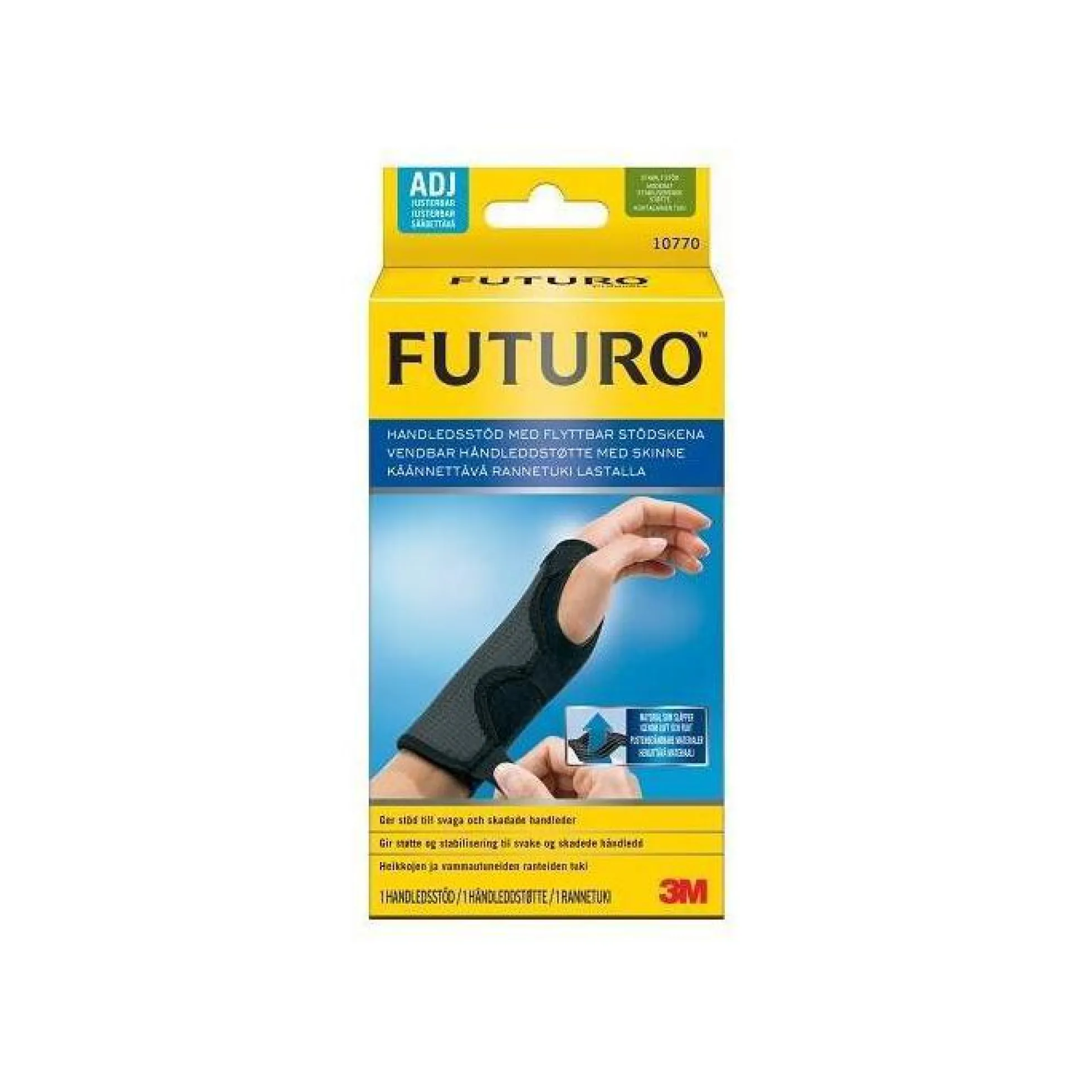 Futuro Comfort stabiloiva rannetuki, musta