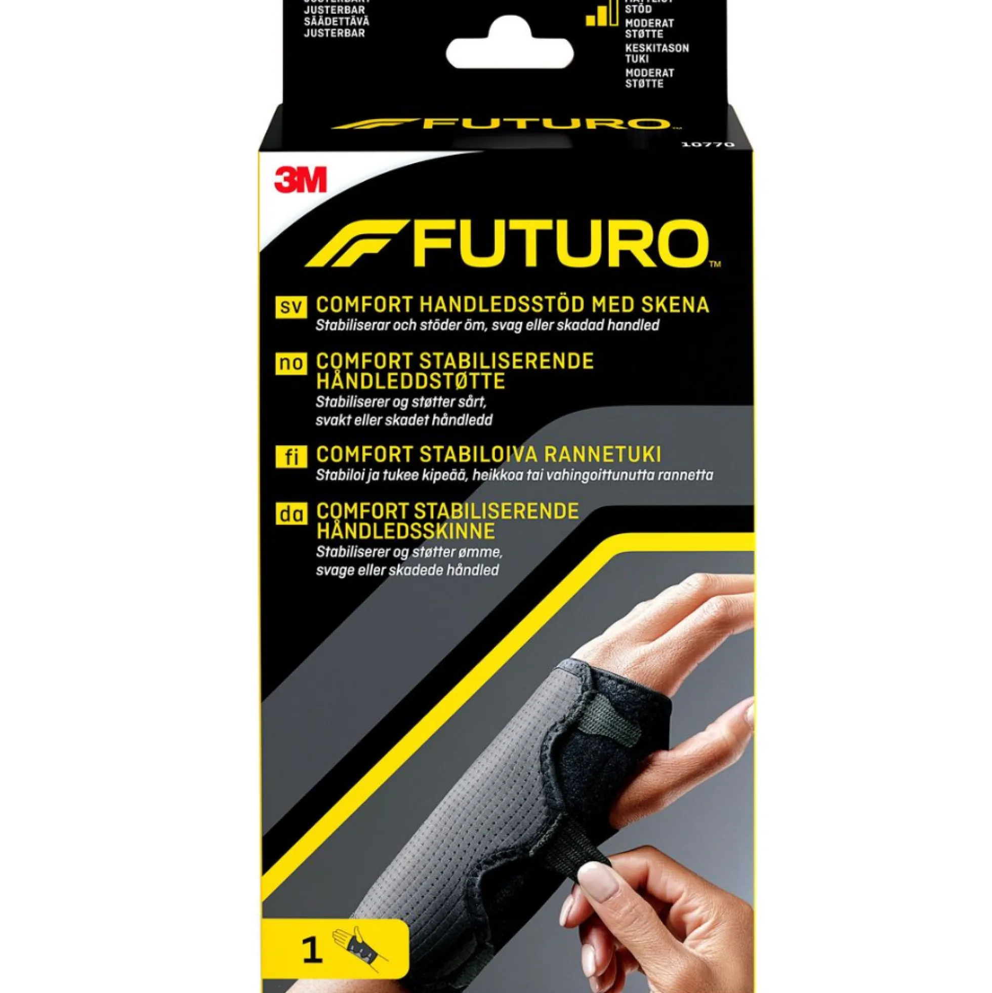 Futuro Comfort stabiloiva rannetuki, musta