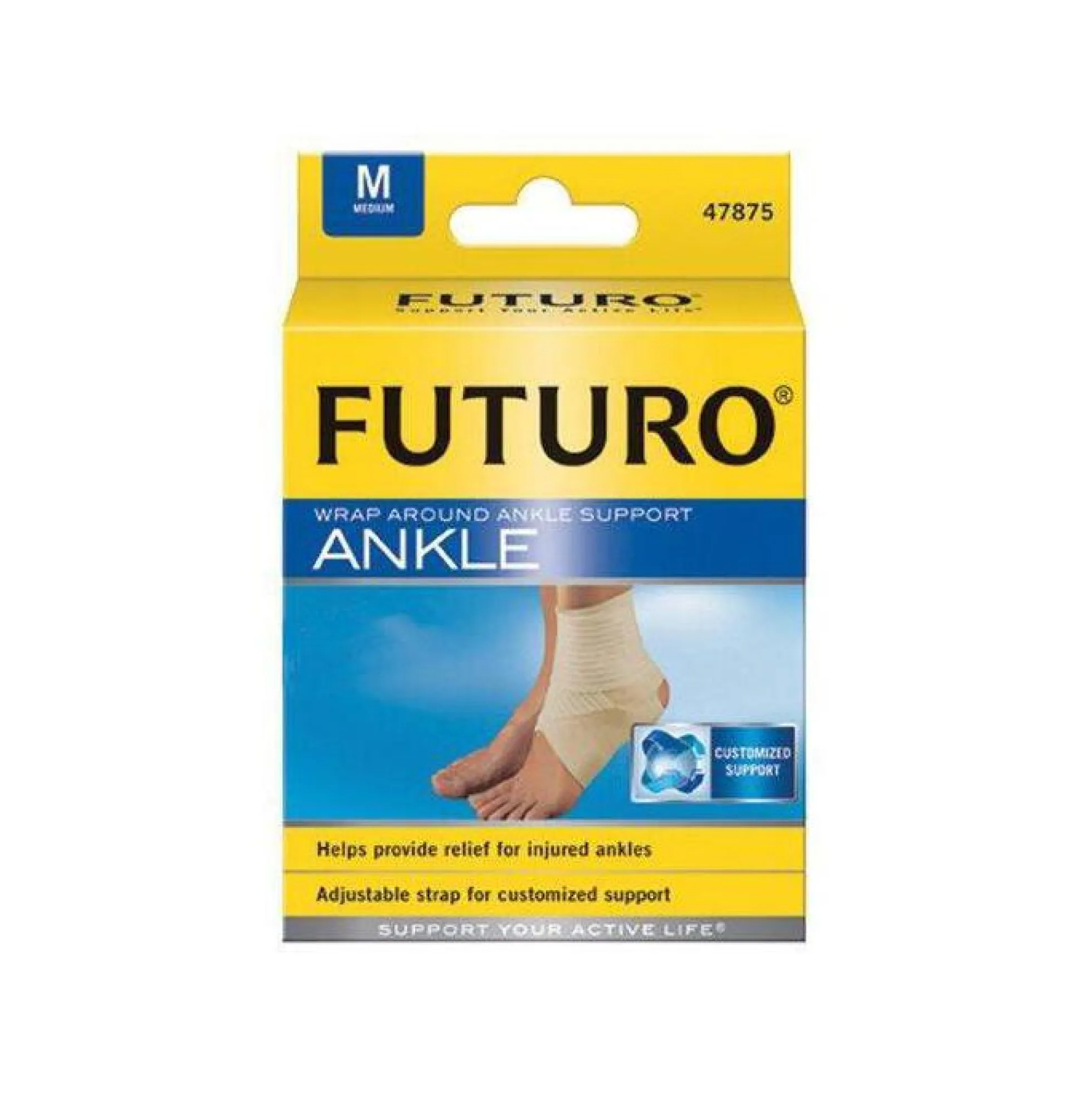 Futuro kierrettävä nilkkatuki - eri kokoja