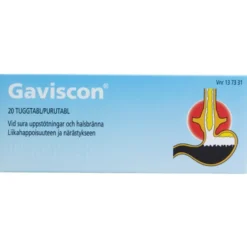 Gaviscon närästyslääke purutabletti närästyksen hoitoon