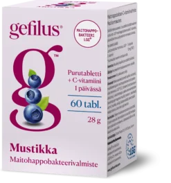 Gefilus Mustikka purutabletti -eri kokoja