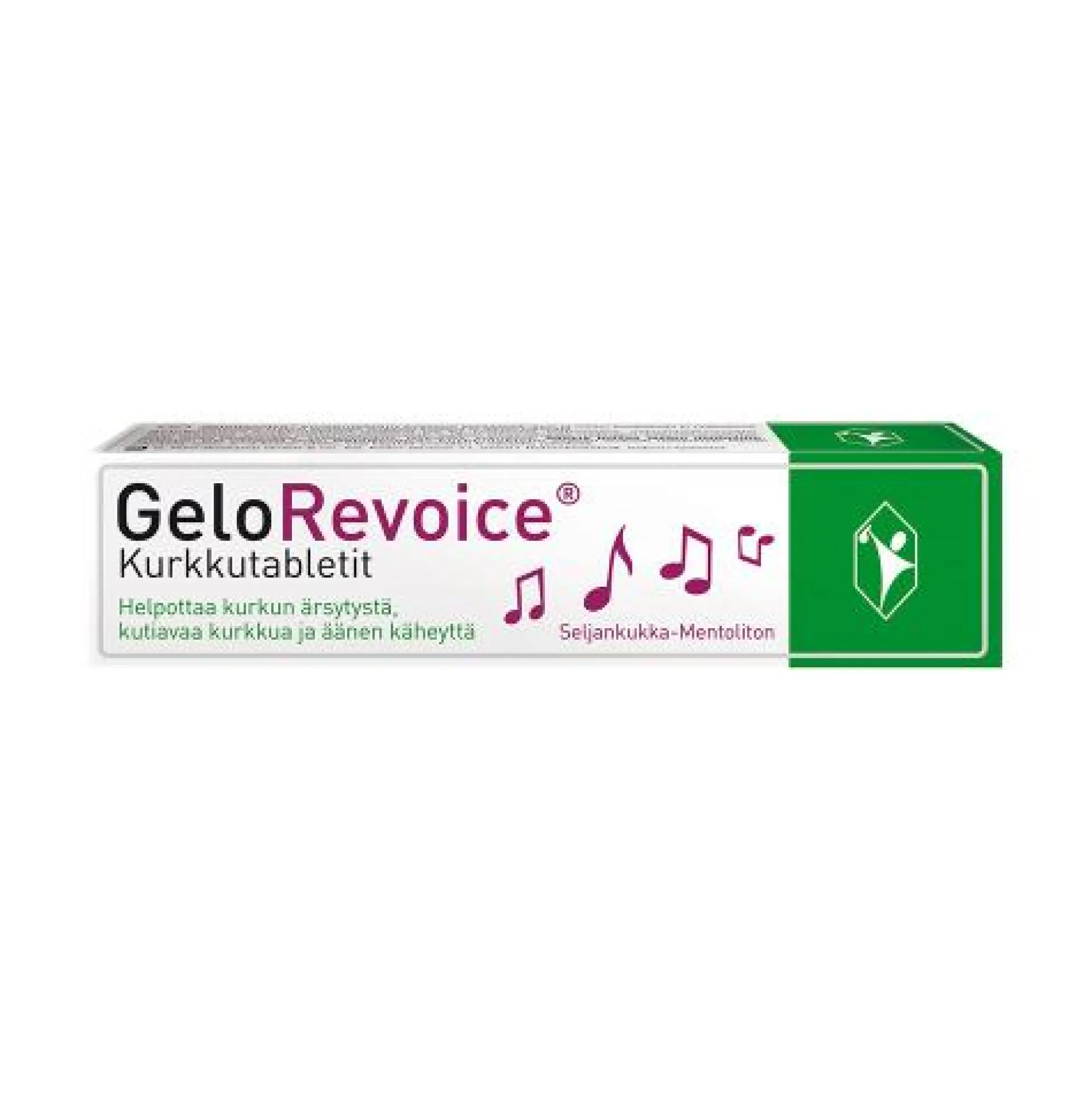 GeloRevoice Kurkkutabletti Seljankukka-Mentoliton 20 kpl -kurkun äsytykseen ja äänen käheyteen
