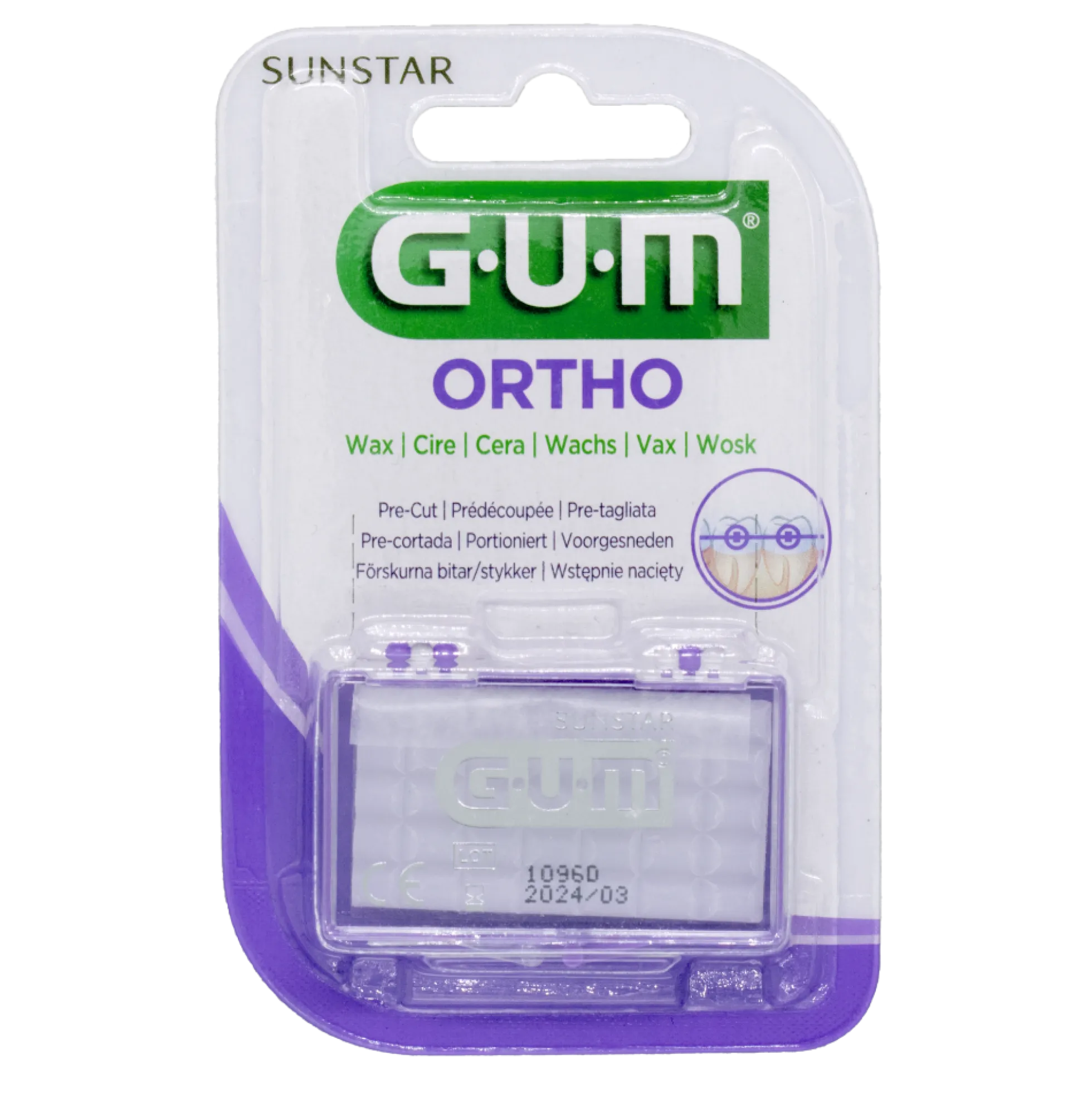 Gum Ortho Wax kirkas 5 kpl