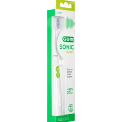 GUM Sonic Daily paristohammasharja sis. paristo valkoinen 1 kpl