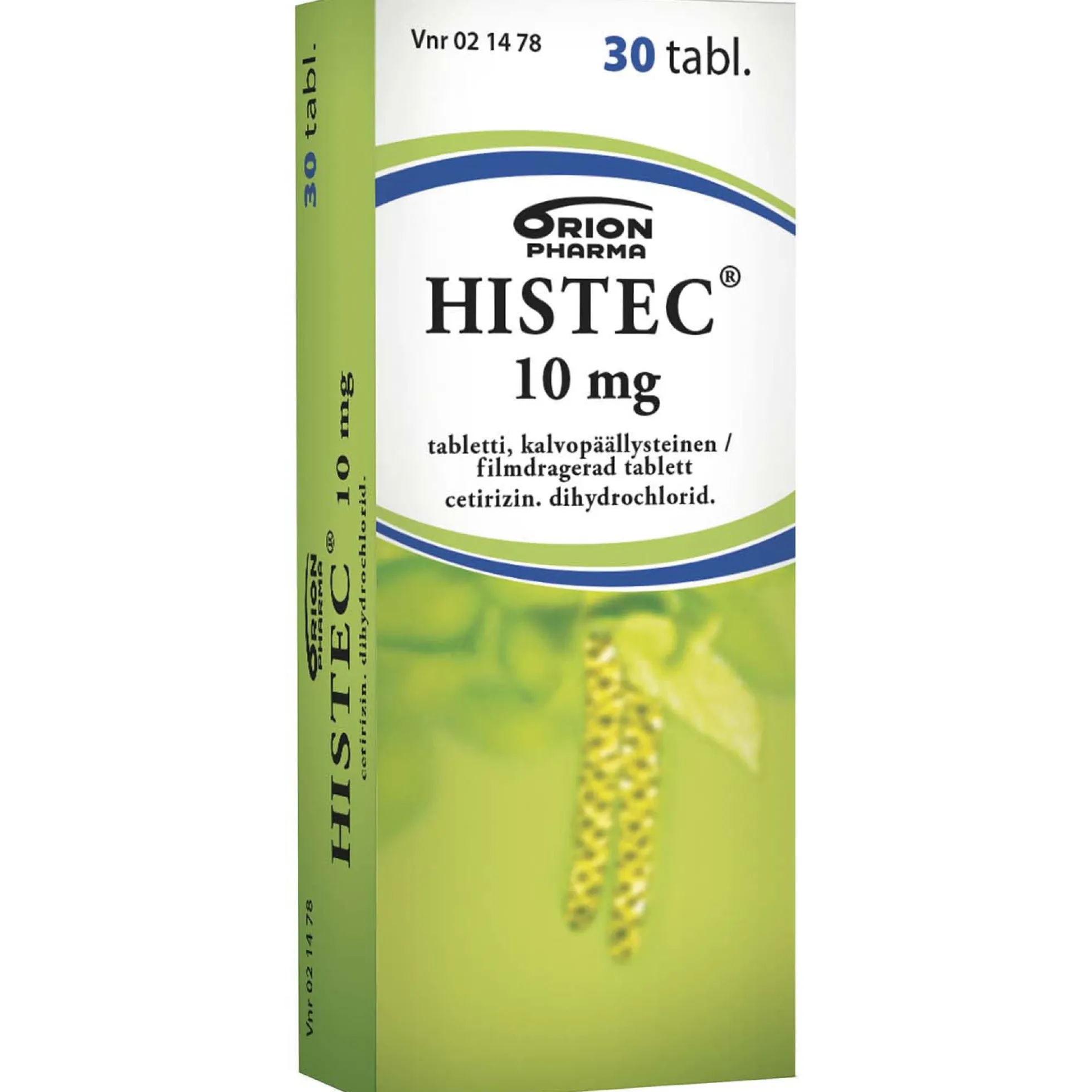 Histec 10 mg allergialääke - eri kokoja