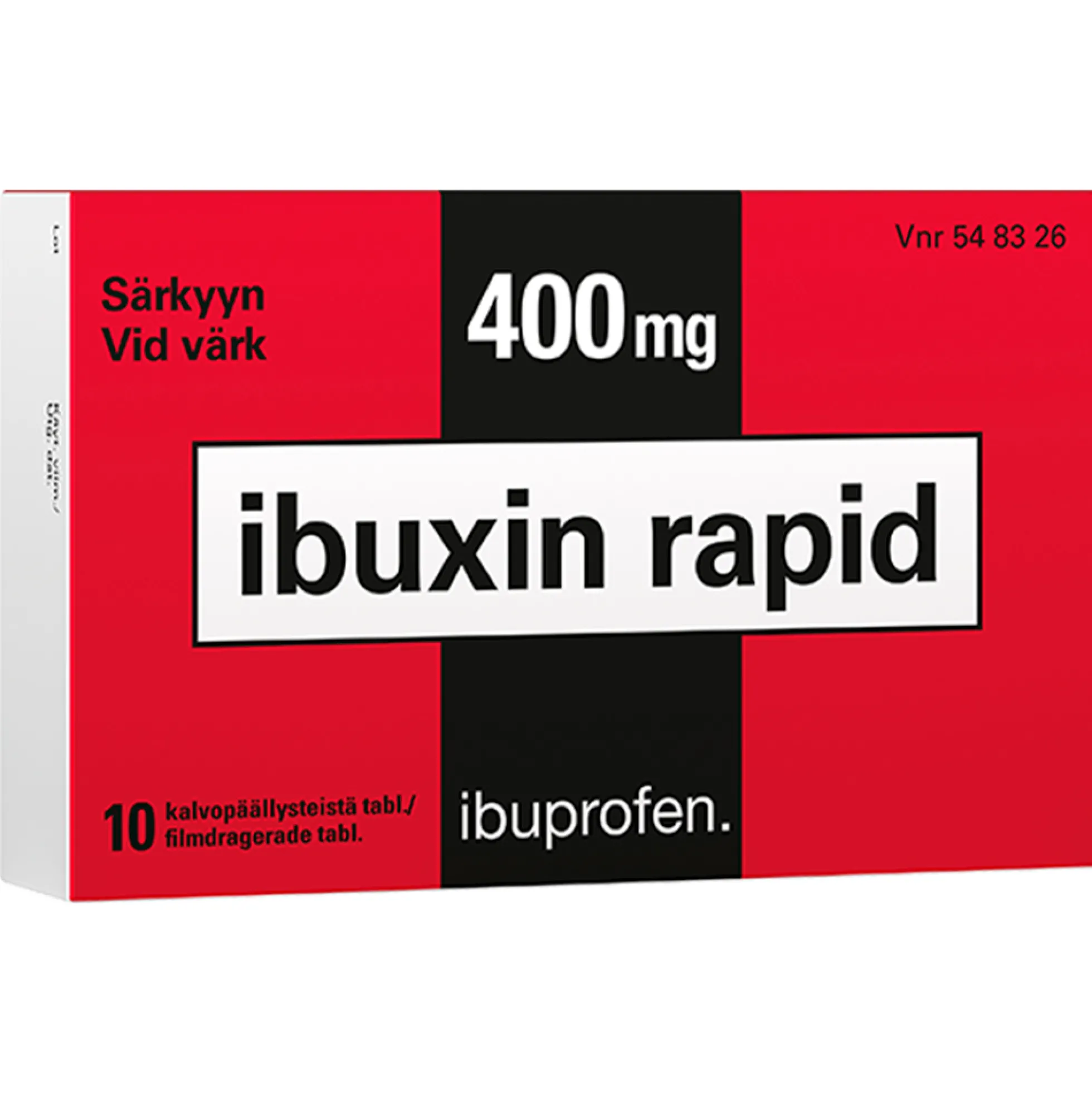 Ibuxin rapid 400 mg tabletti -eri kokoja