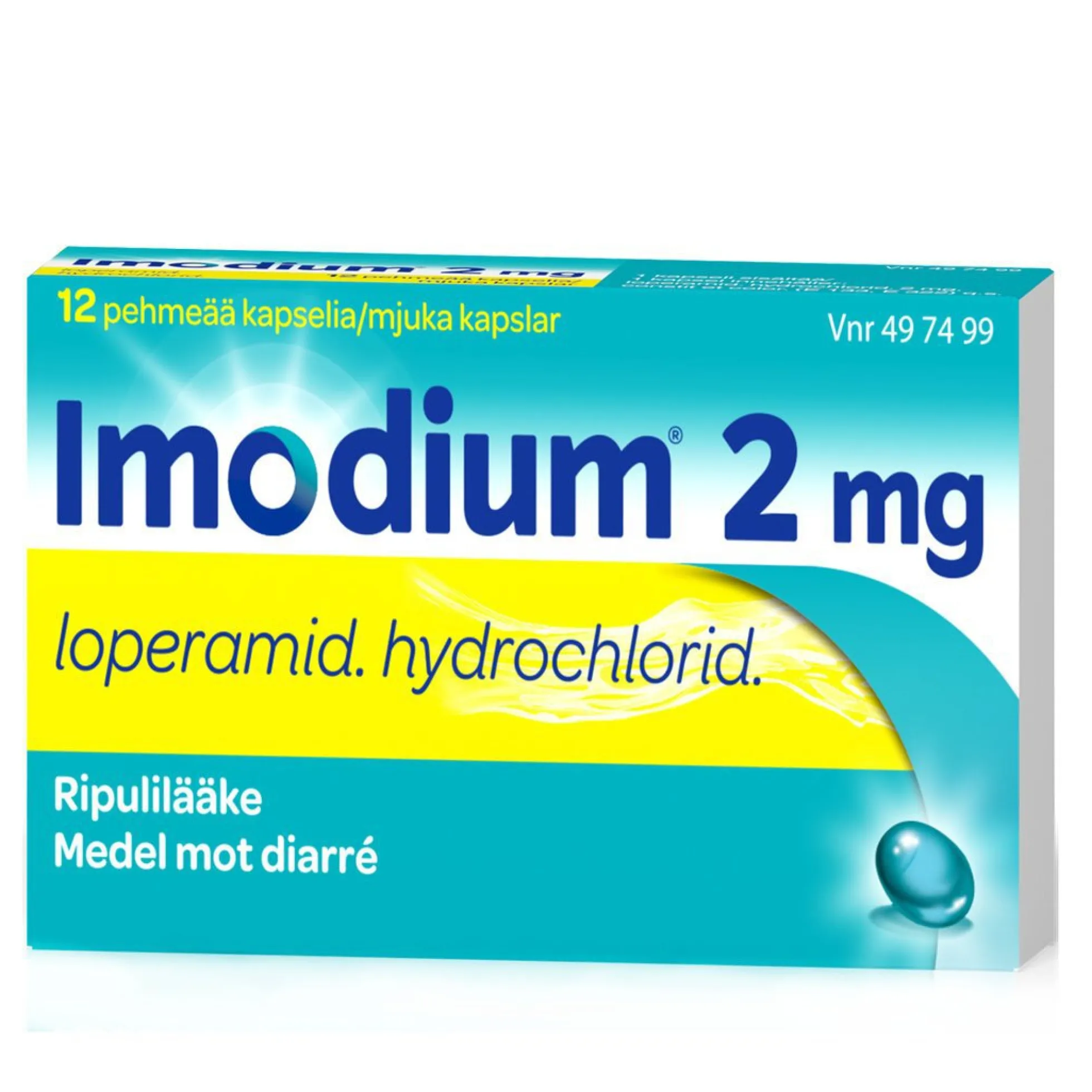 IMODIUM 2 mg 12 pehmeää kapselia