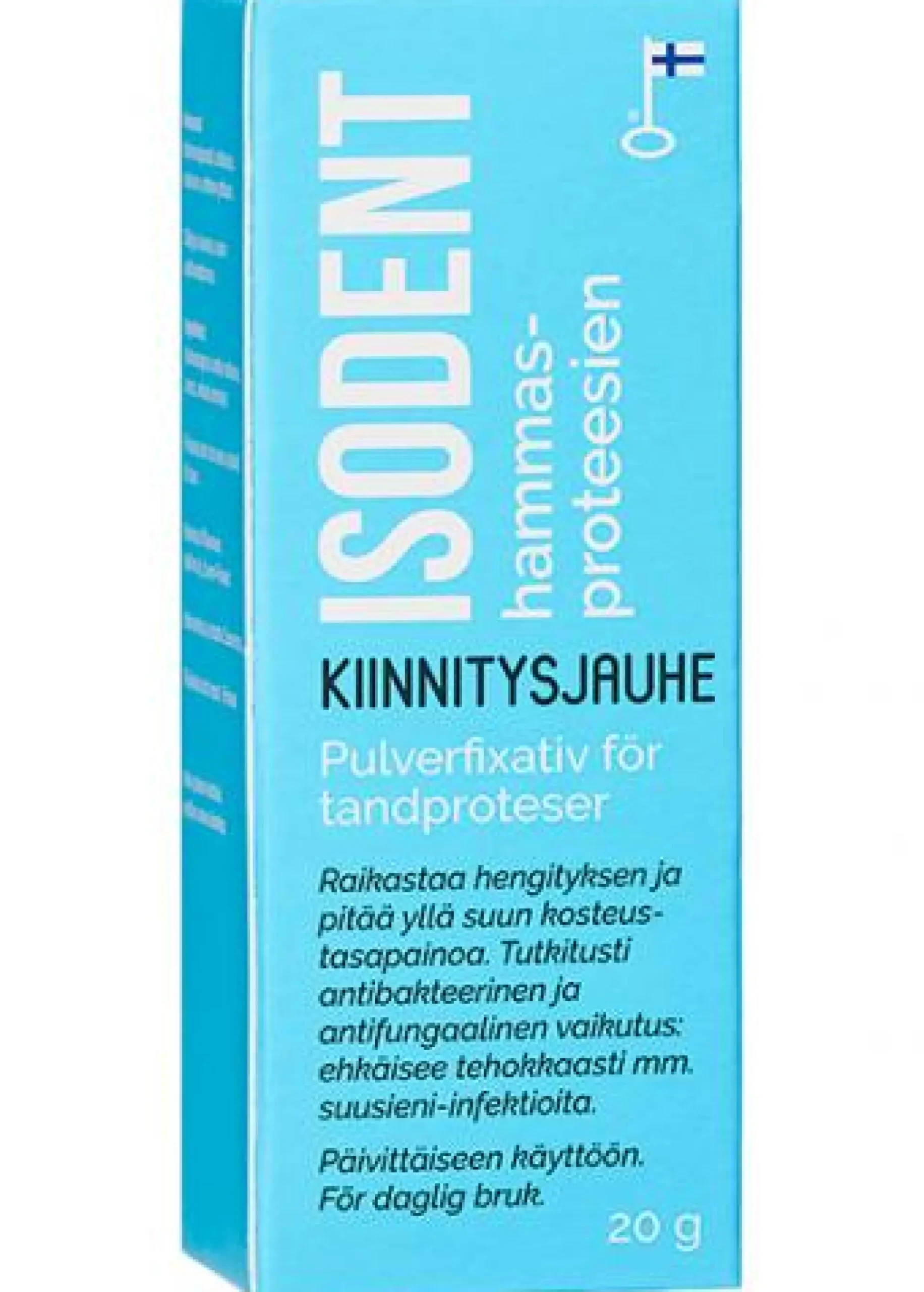 IsoDent kiinnitysjauhe hammasproteeseille 20 g