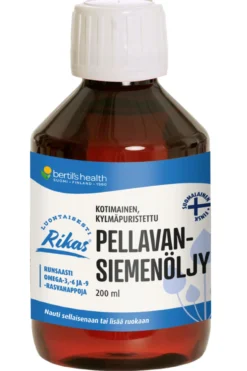 Kotimainen kylmäpuristettu Pellavansiemenoljy 200 ml