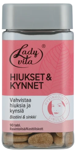Ladyvita Hiukset & Kynnet tabletti 90 kpl