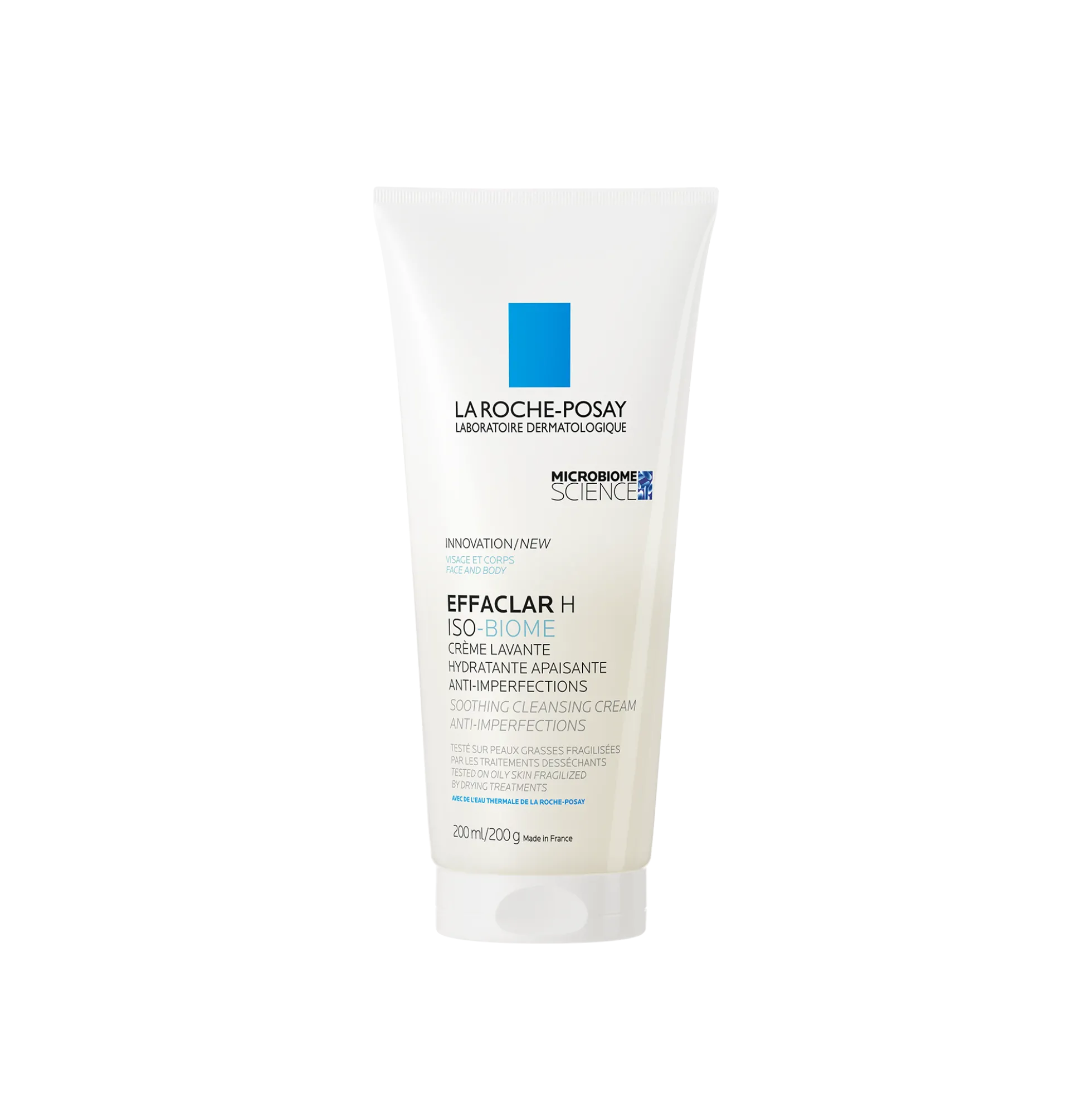 La Roche-Posay Effaclar H Iso-Biome - rauhoittava ja kosteuttava puhdistusvoide akneiholle 200 ml