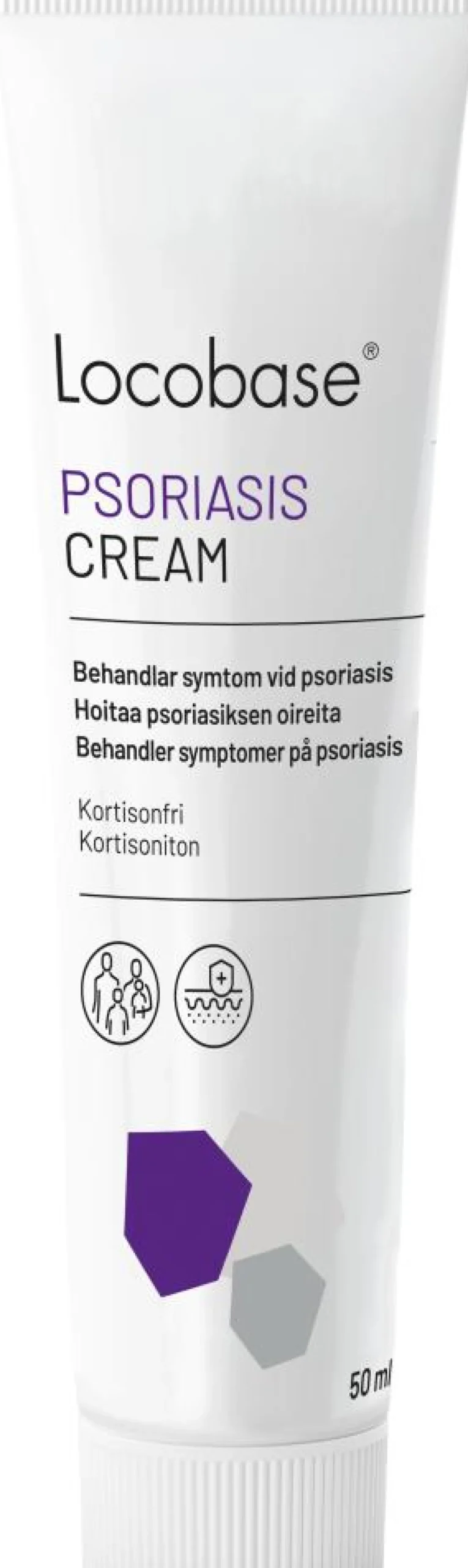 Locobase Psoriasis Cream 50 ml -kortisoniton voide psoriasiksen oireiden hoitoon ja ehkäisyyn