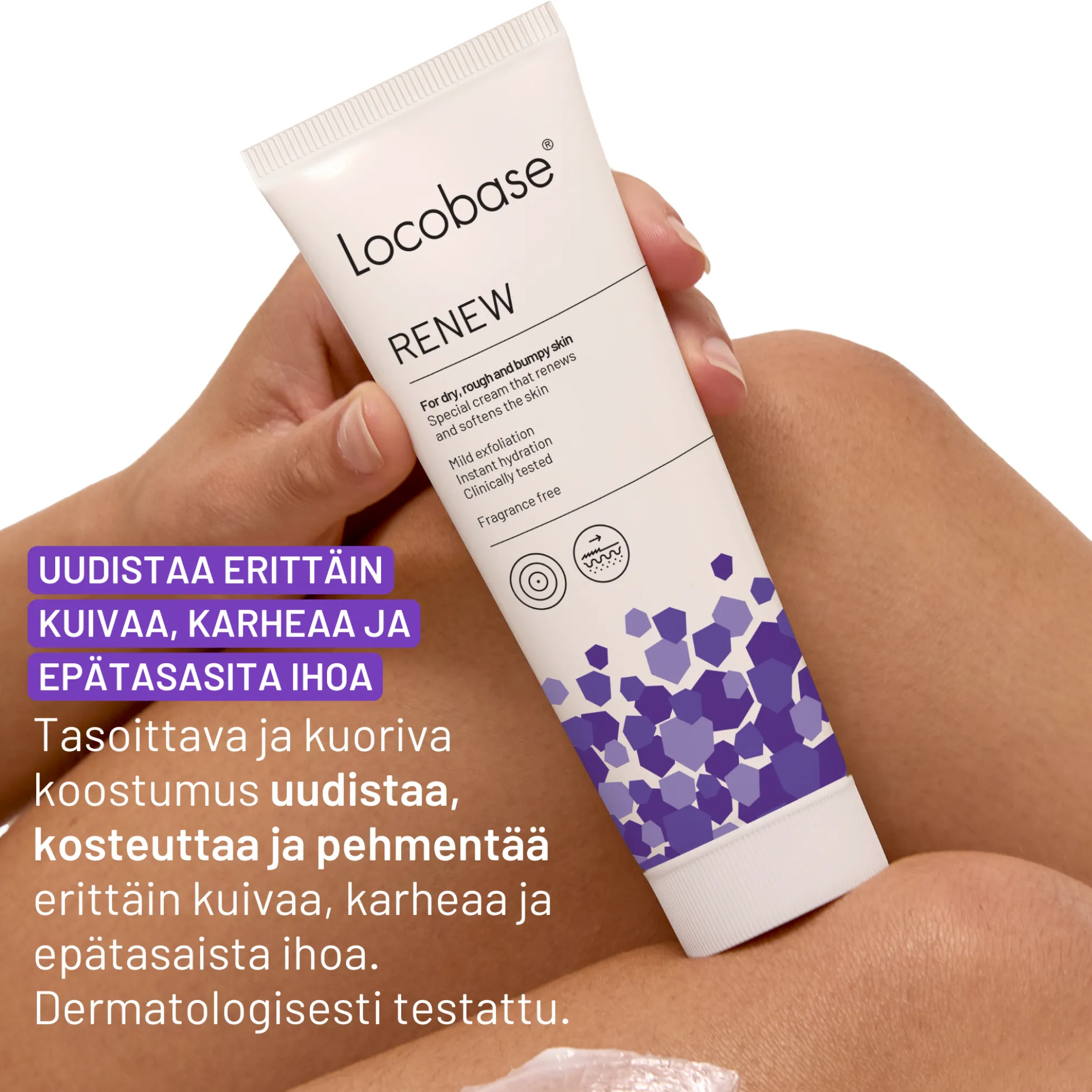 Locobase Renew voide 100 g -kuoriva ja kosteuttava voide kuivalle, kovettuneelle ja hilseilevälle iholle