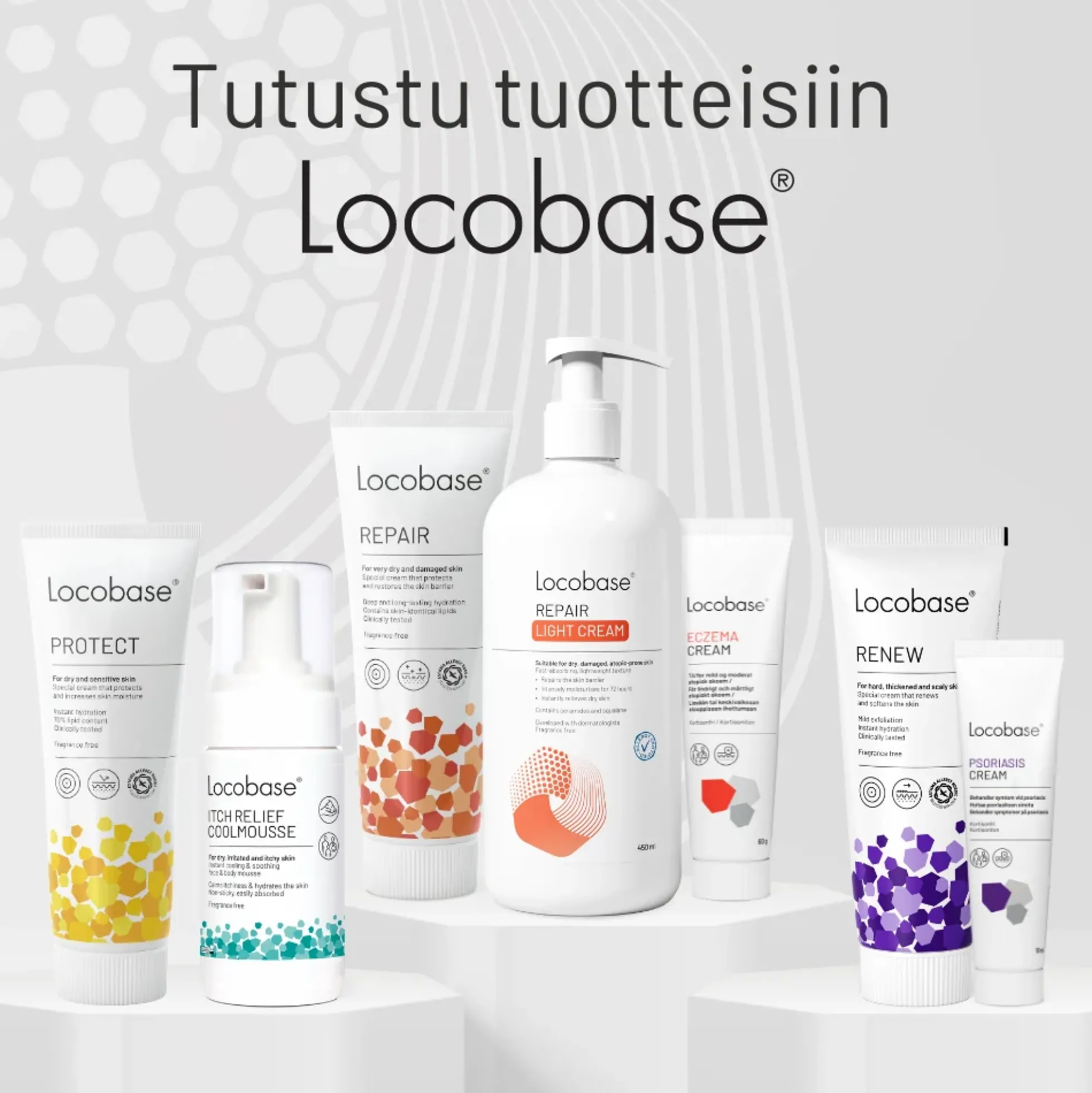 Locobase Repair erikoisvoide - eri kokoja Korjaava voide hyvin kuivalle ja halkeilevalle iholle